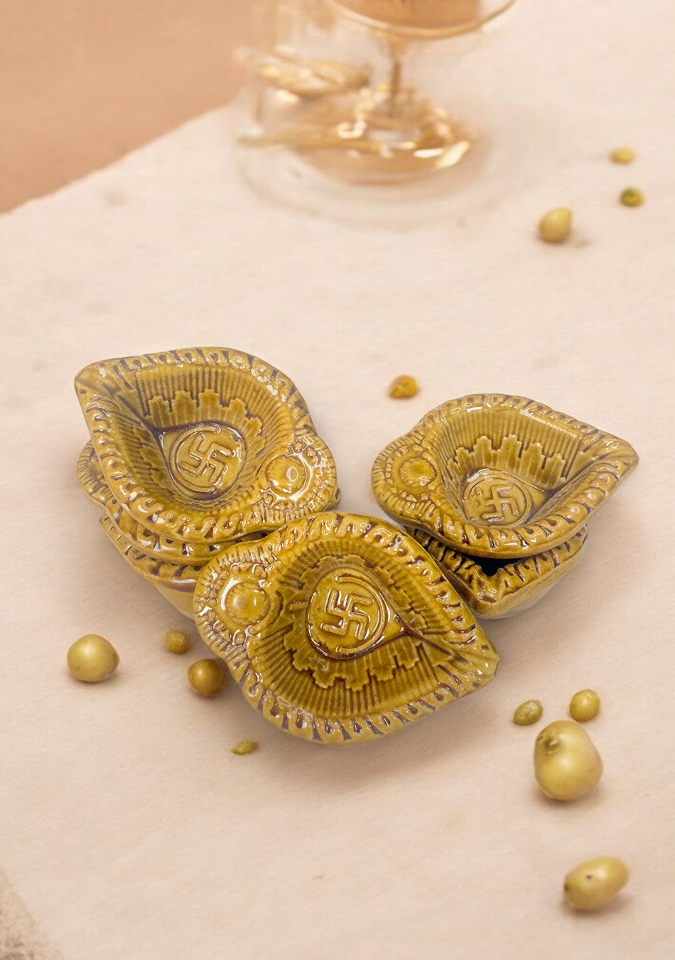 Sage Swastic Diya Set of 6