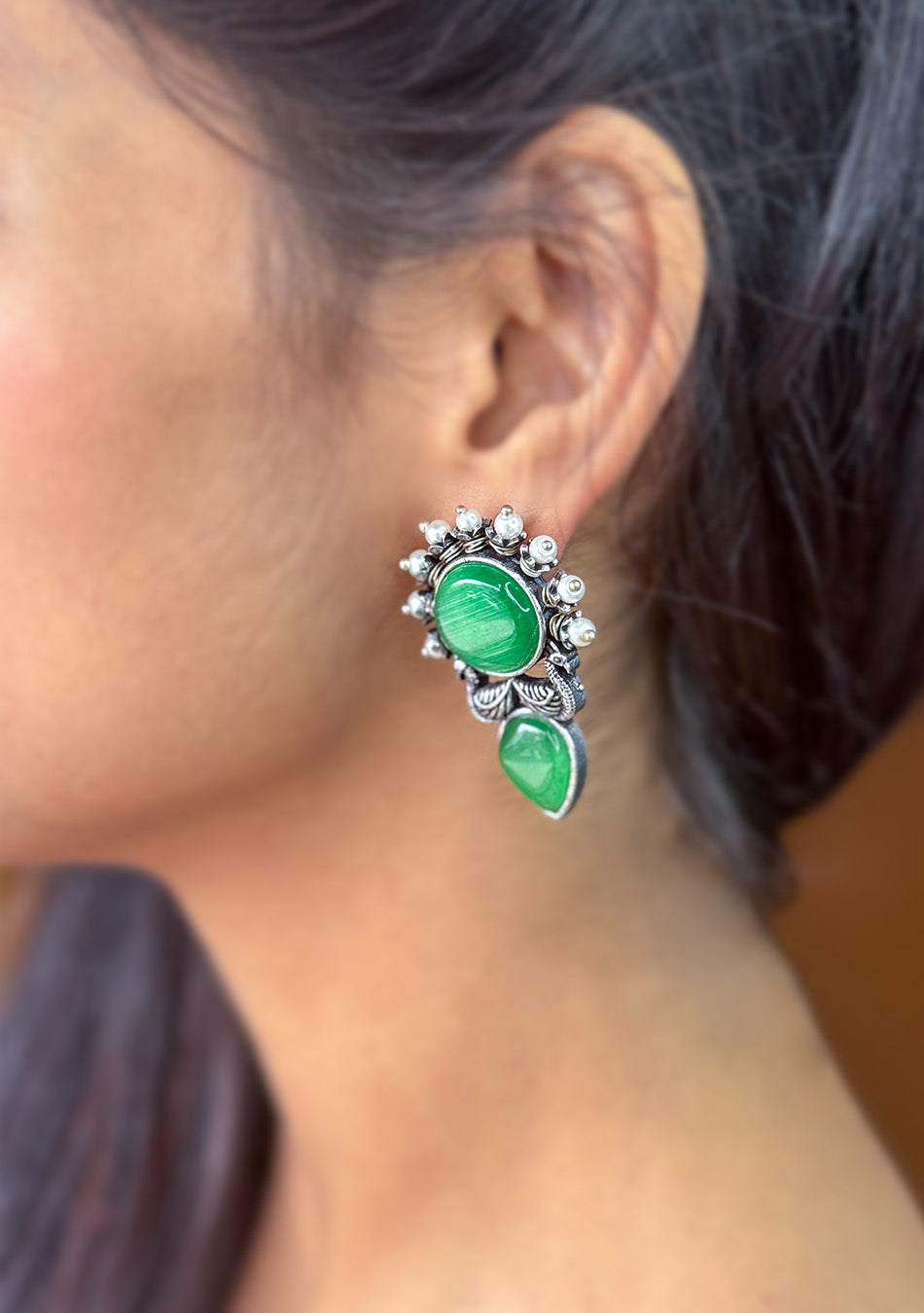 Emerald Bloom Studs