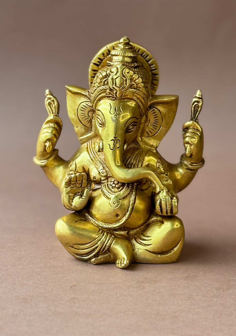Antique Brass Chaturbhuj Ganesha