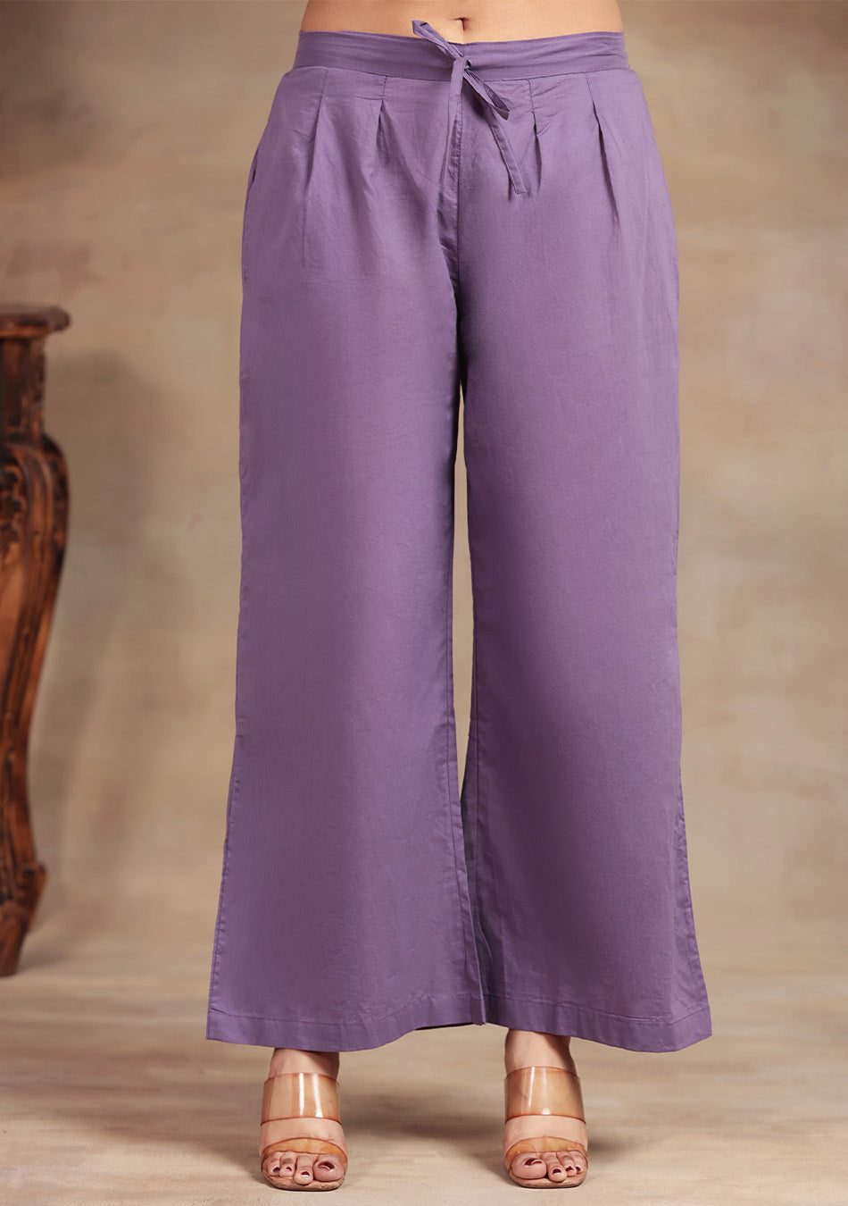 Lavender elegance Embroidered Suit Set