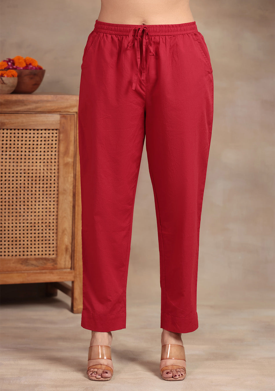 Garnet Glow Cotton Suit Set