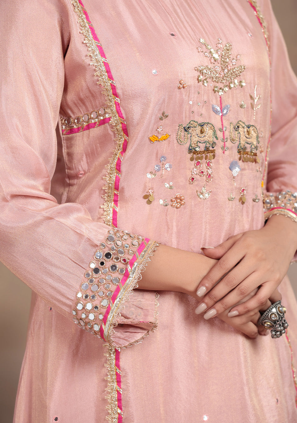 Blossom Pearl Embroidered Suit Set