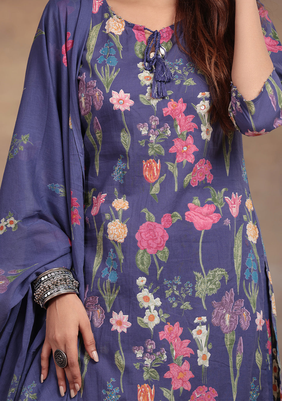 Royal Flora Palazzo suit Set