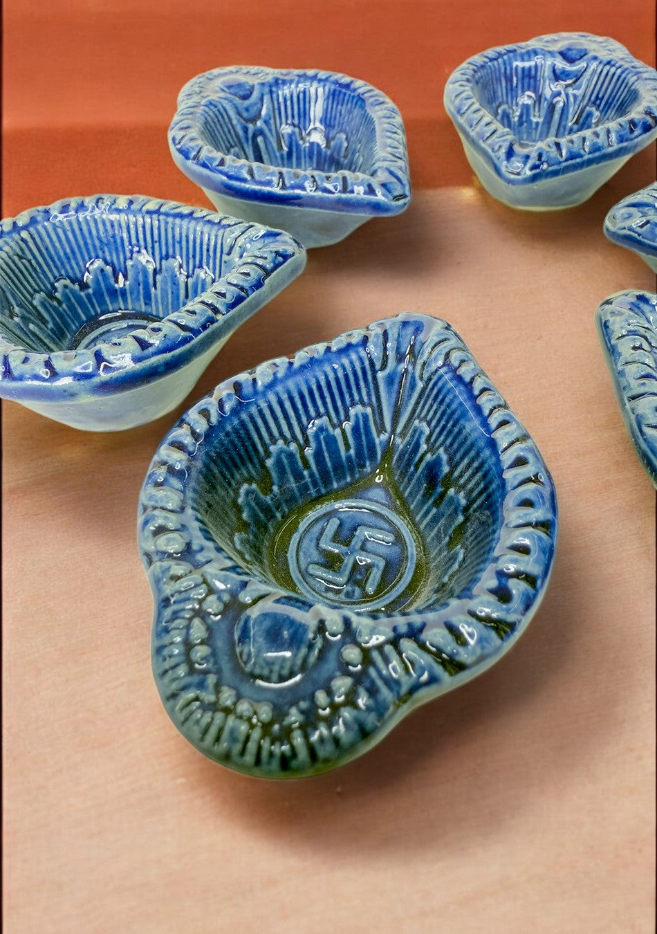 Ocean Swastic Diya Set of 6
