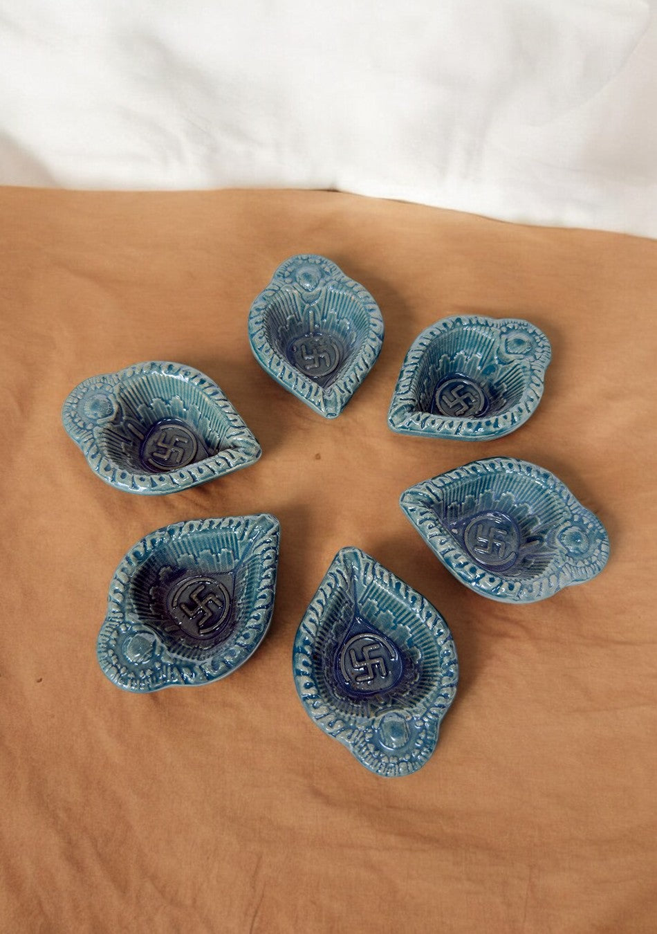 Sky Swastic Diya Set of 6