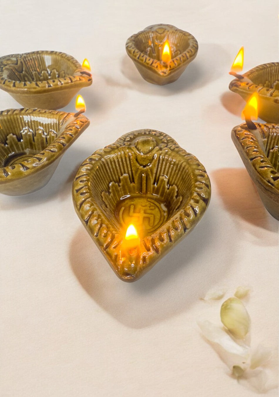 Sage Swastic Diya Set of 6