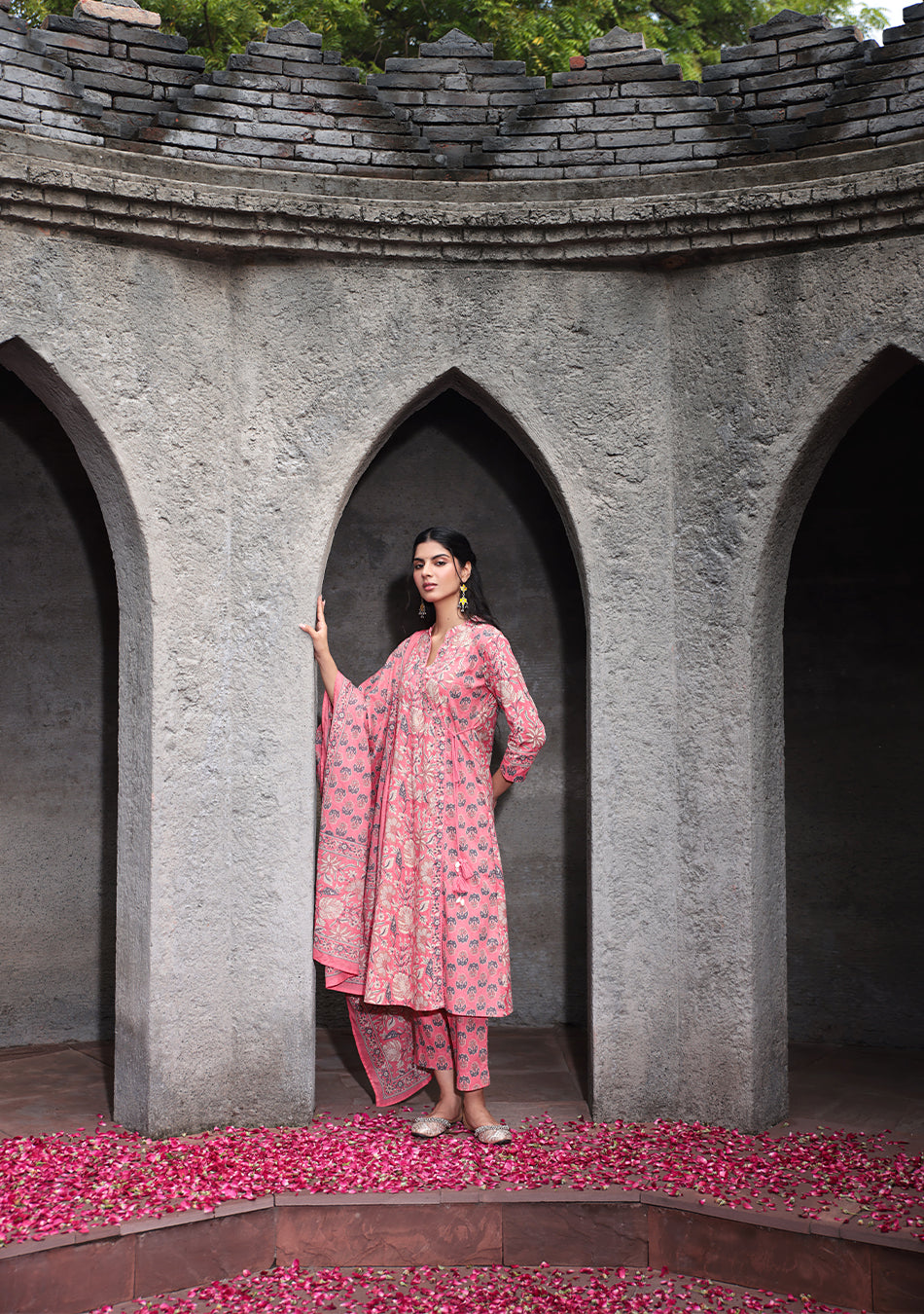Pastel Flora Angrakha Set