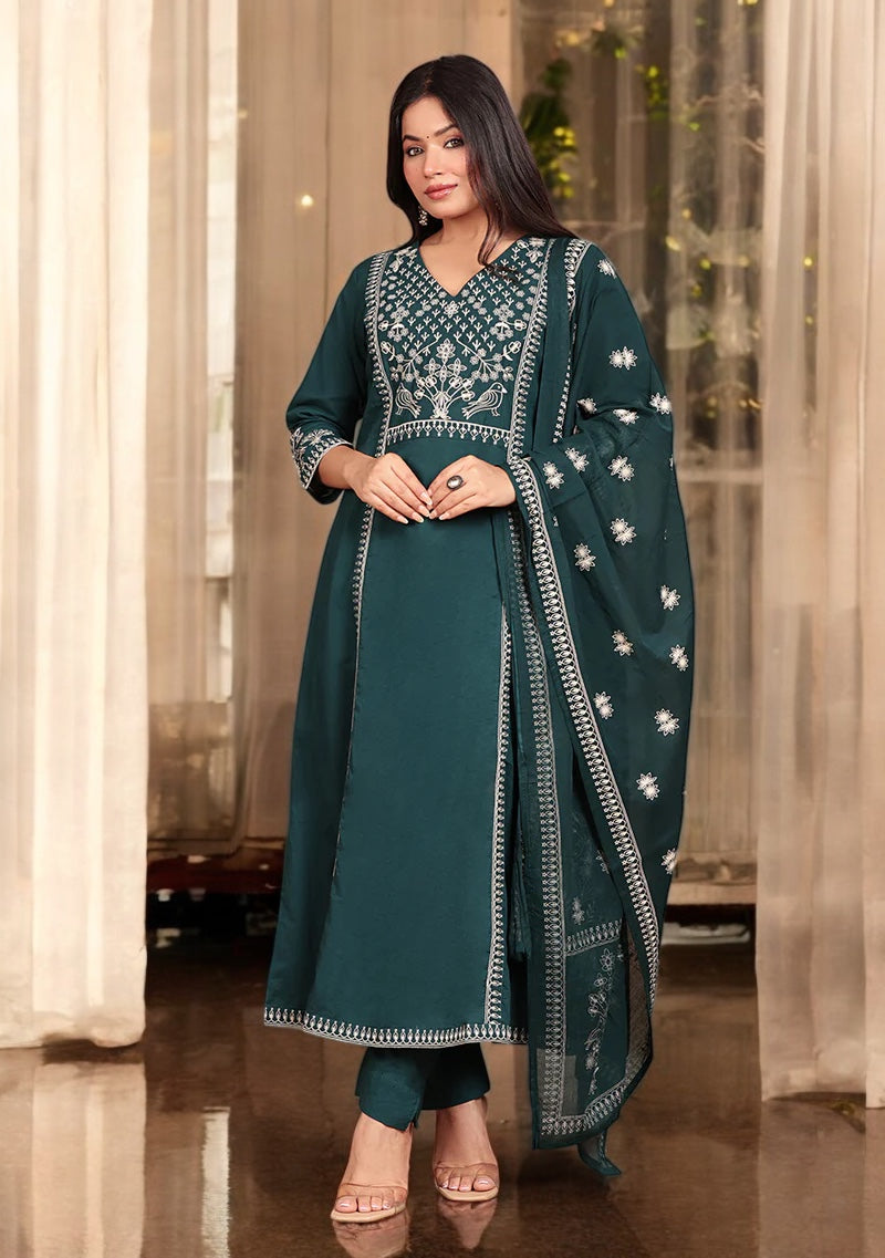 Emerald Noor Embroidery Suit Set