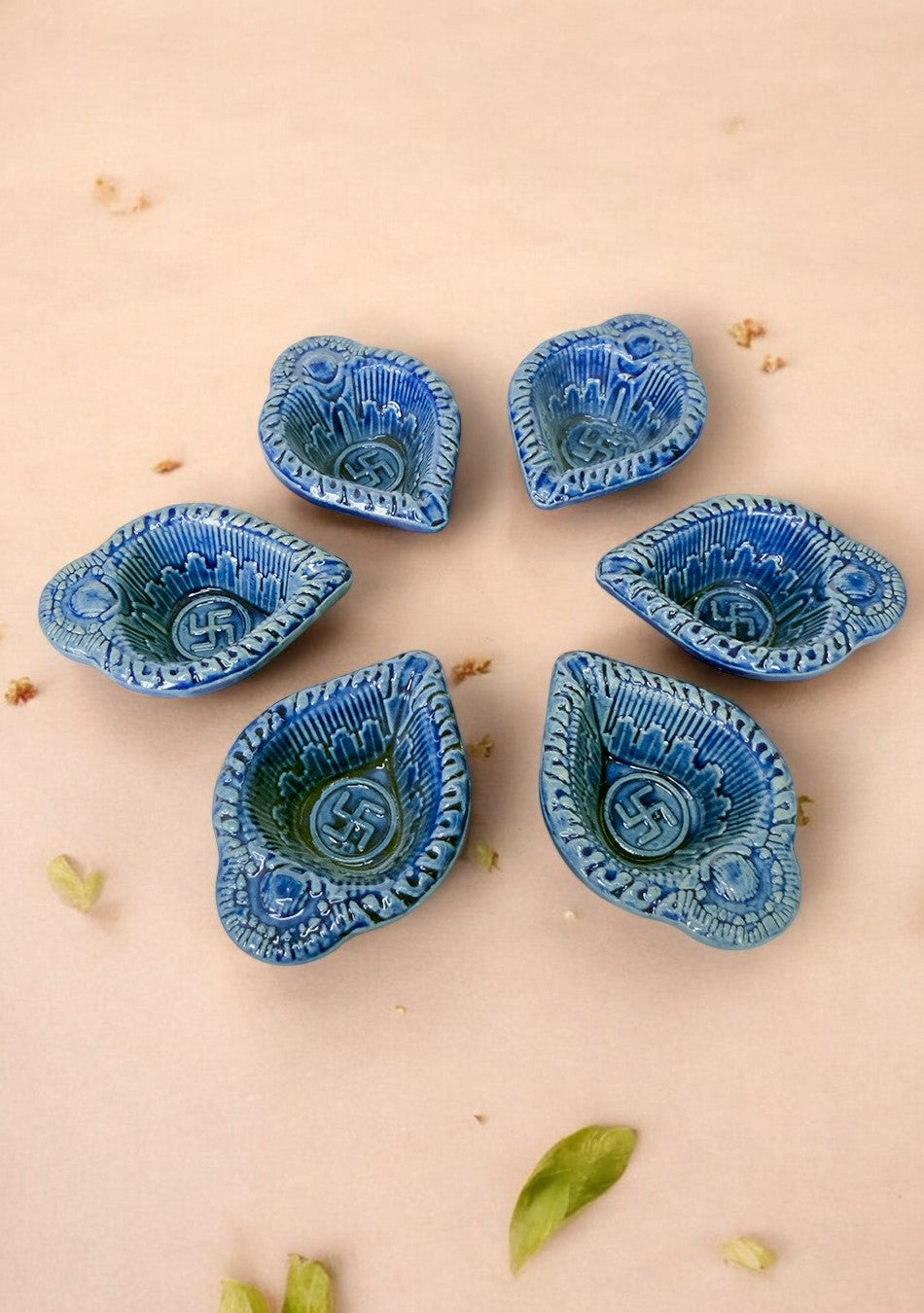 Ocean Swastic Diya Set of 6
