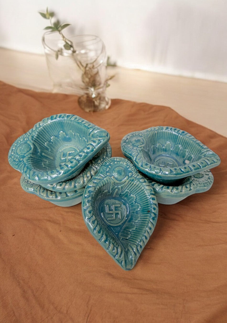 Sky Swastic Diya Set of 6