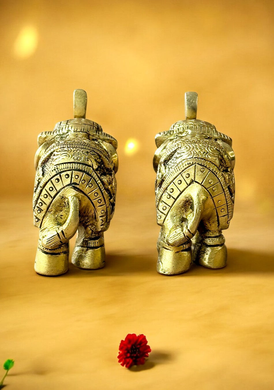 Antique Brass Royal Elephant Duo