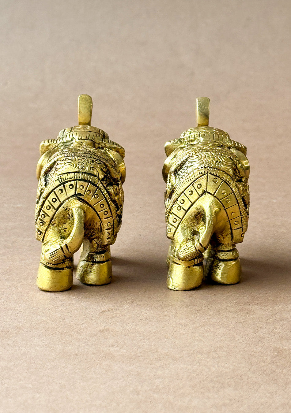 Antique Brass Royal Elephant Duo