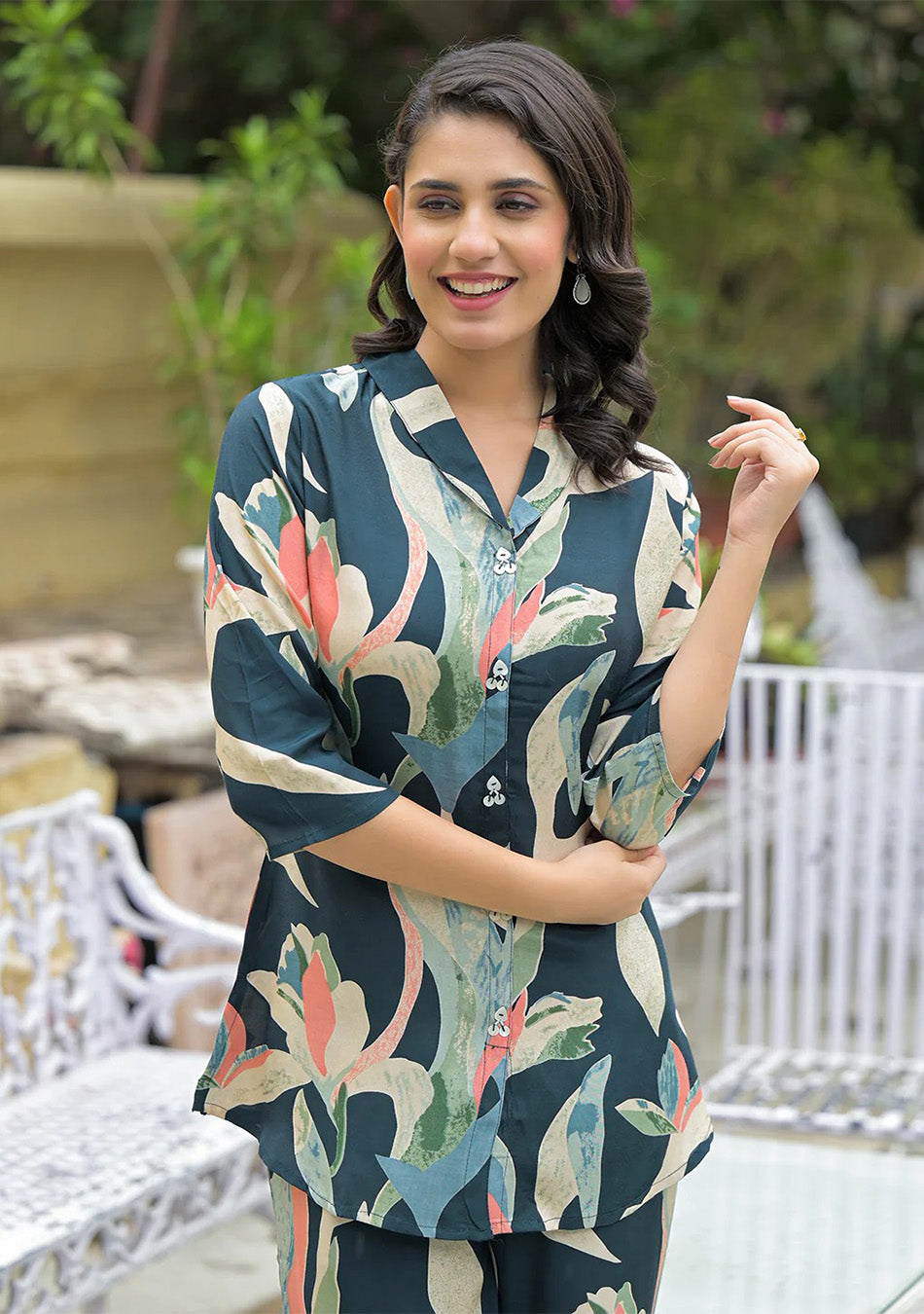 Crystal Viscose Muticolor Digital Print Co-ords Sets