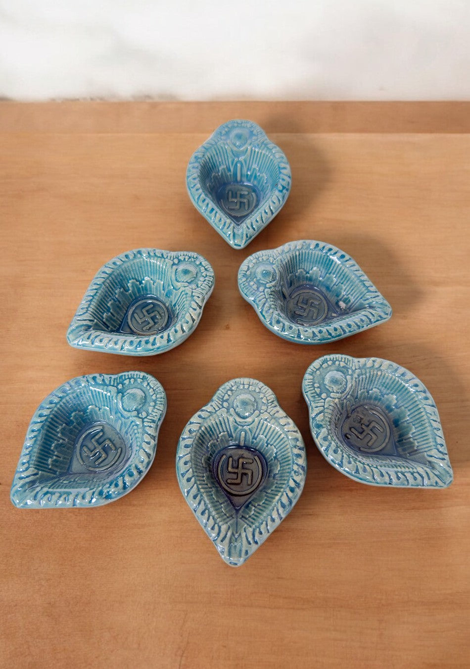 Sky Swastic Diya Set of 6