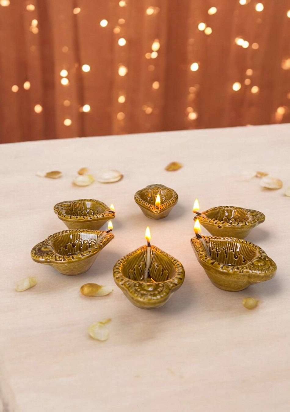 Sage Swastic Diya Set of 6