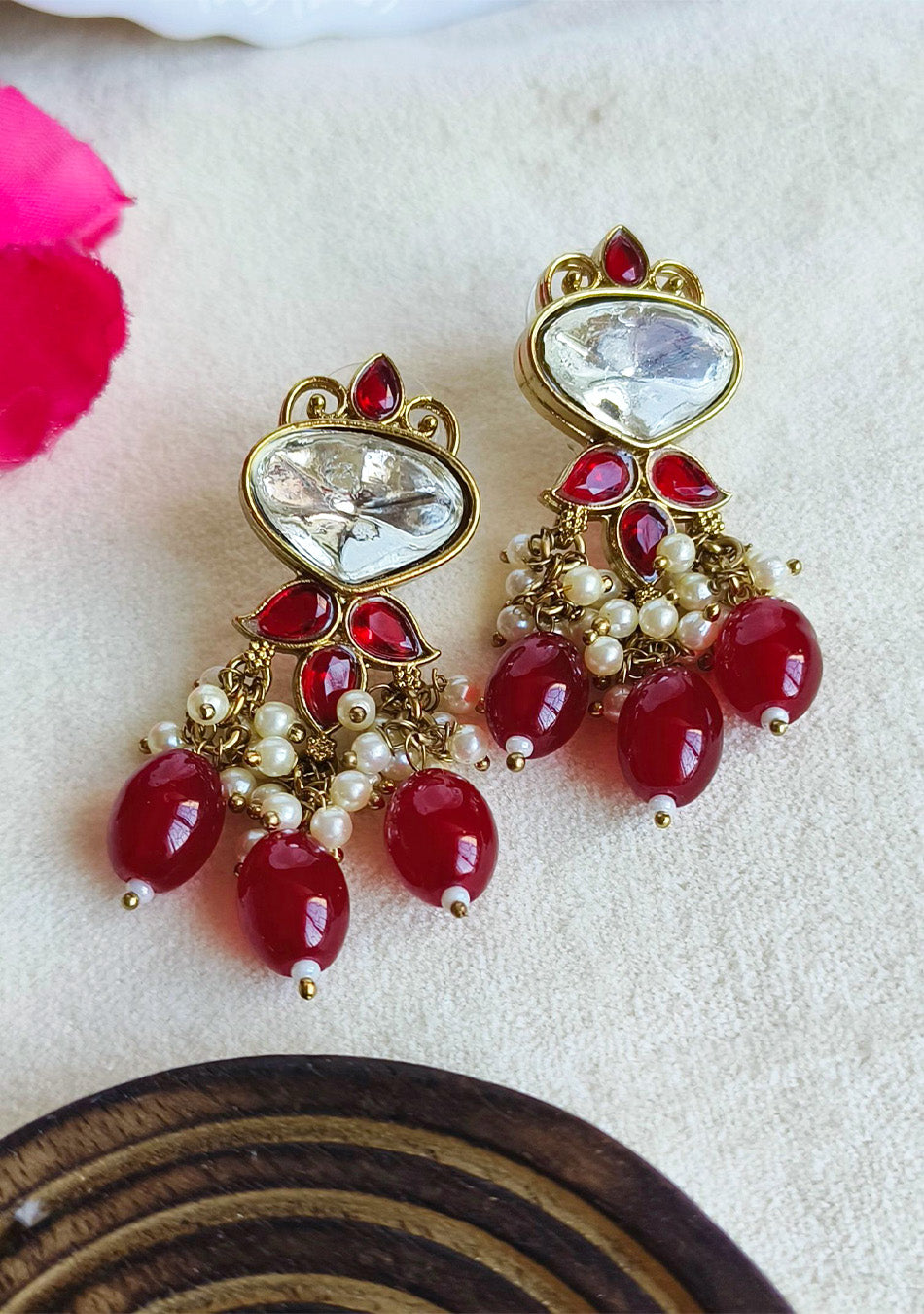 Ruby Dewdrop Earrings