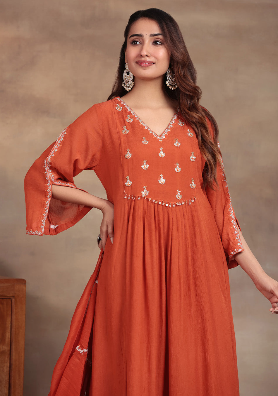 Rustic Pearl Embroidered Suit Set