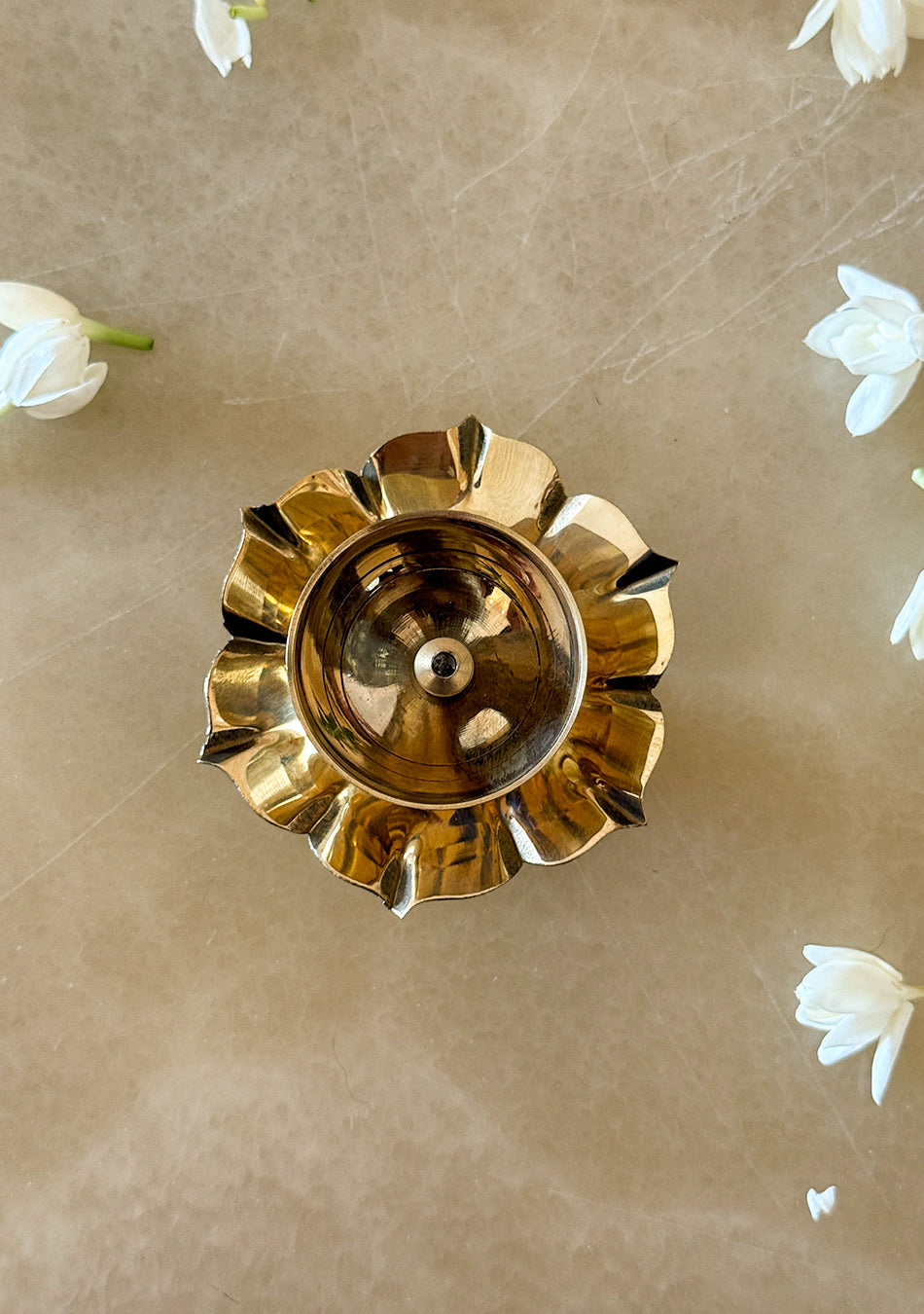 Brass Lush Lotus Diya