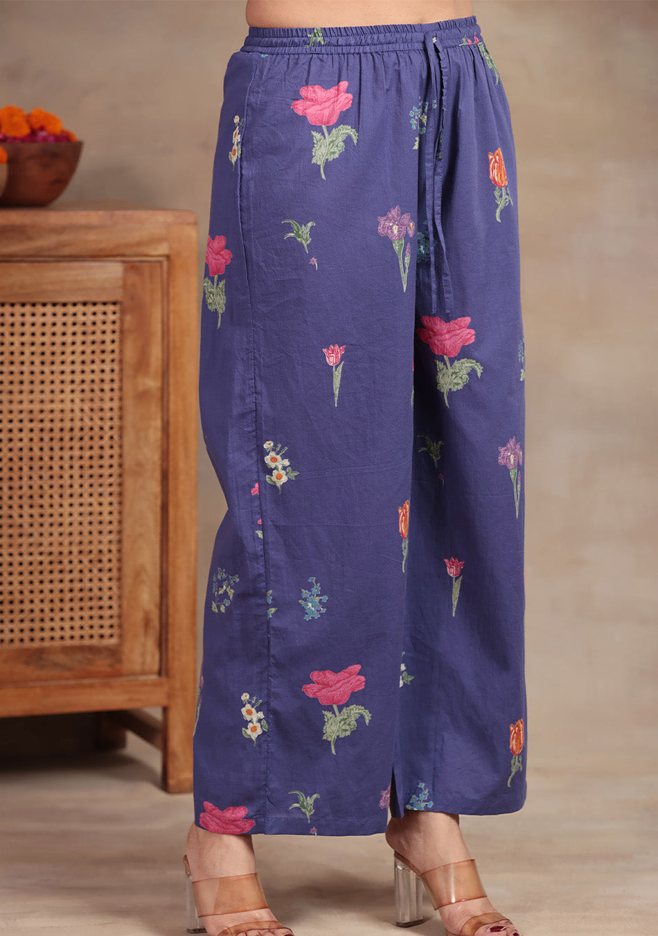 Royal Flora Palazzo suit Set