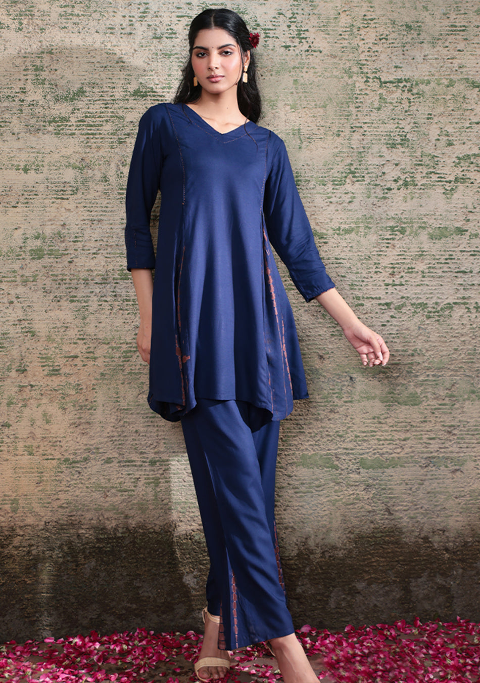 Indigo Shibori Split Co-ord Set