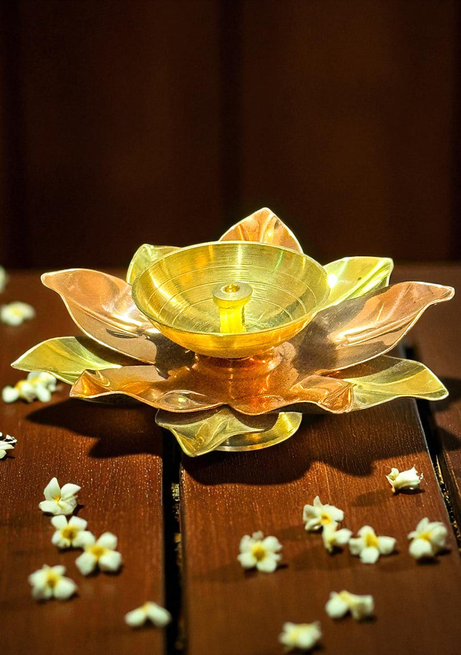 Flower Shape Brass Diya