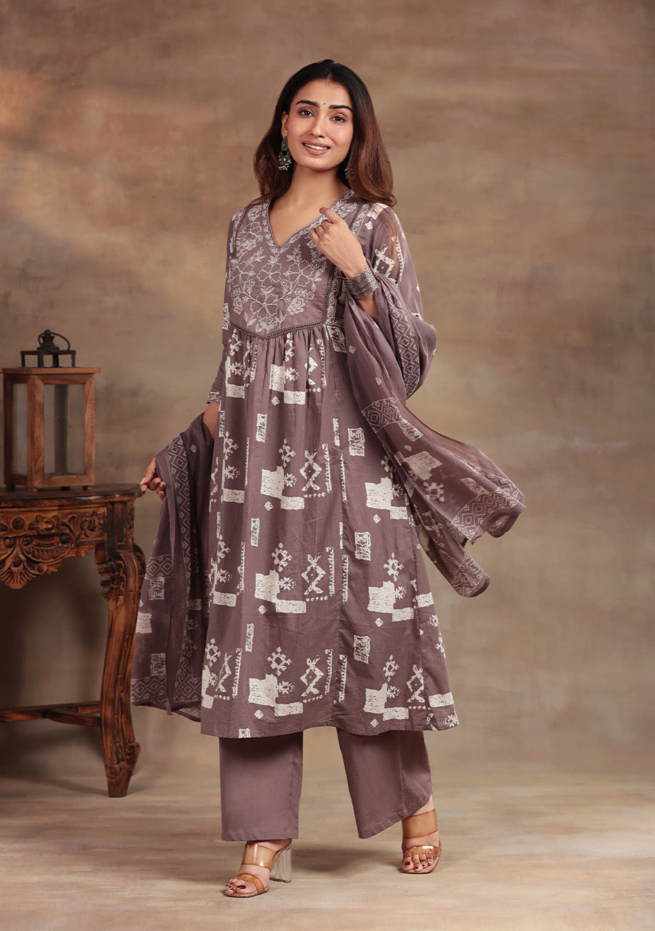 Mocha Grace Suit Set