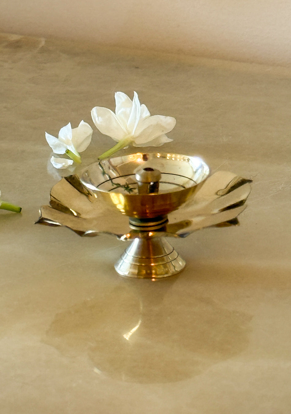 Brass Lush Lotus Diya