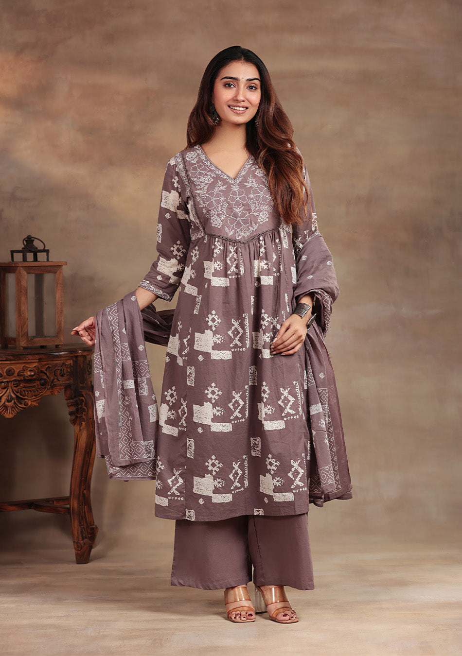 Mocha Grace Suit Set