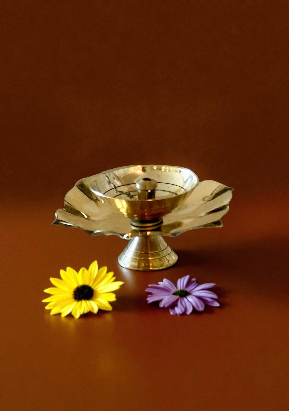 Brass Lush Lotus Diya