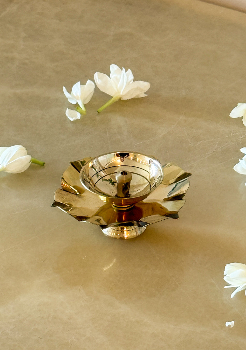 Brass Lush Lotus Diya