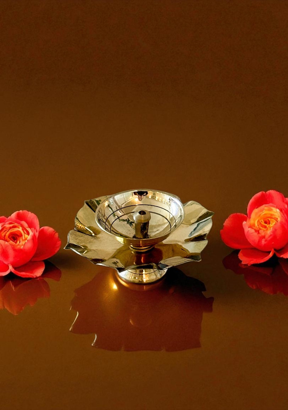 Brass Lush Lotus Diya