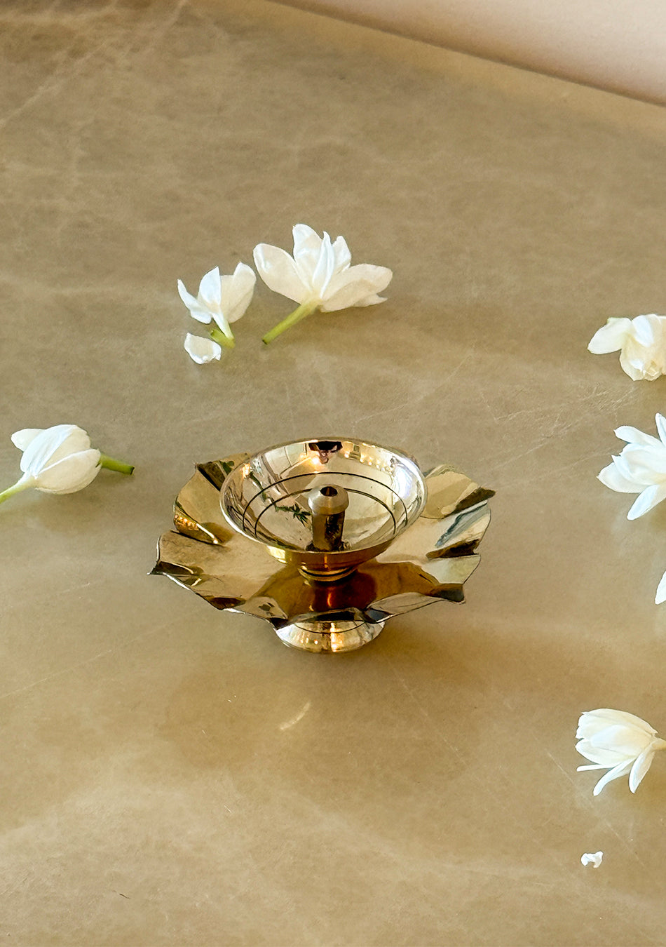 Brass Lush Lotus Diya