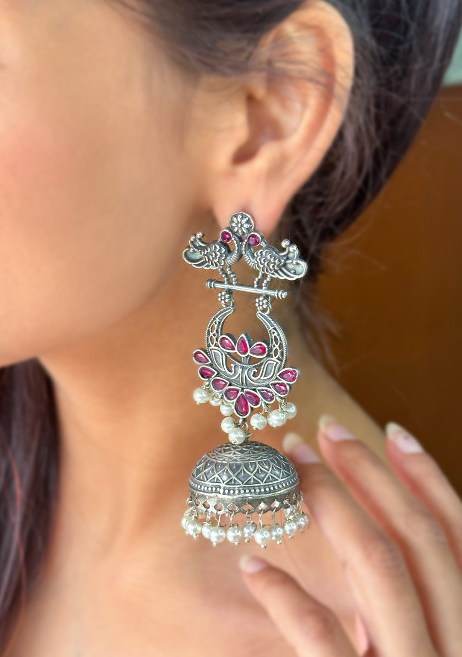 Peacock Bloom Jhumka