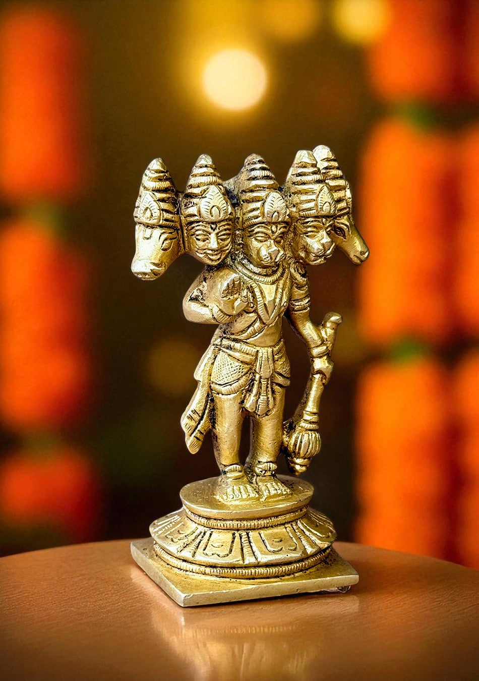 Antique Brass Panchamukhi Hanuman