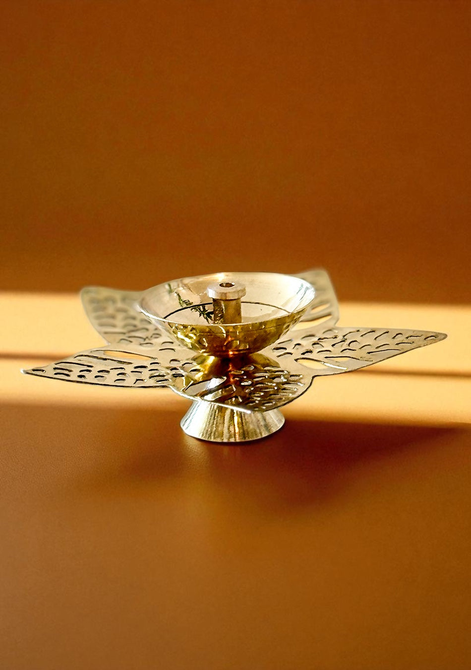 Brass Sun Lily Diya