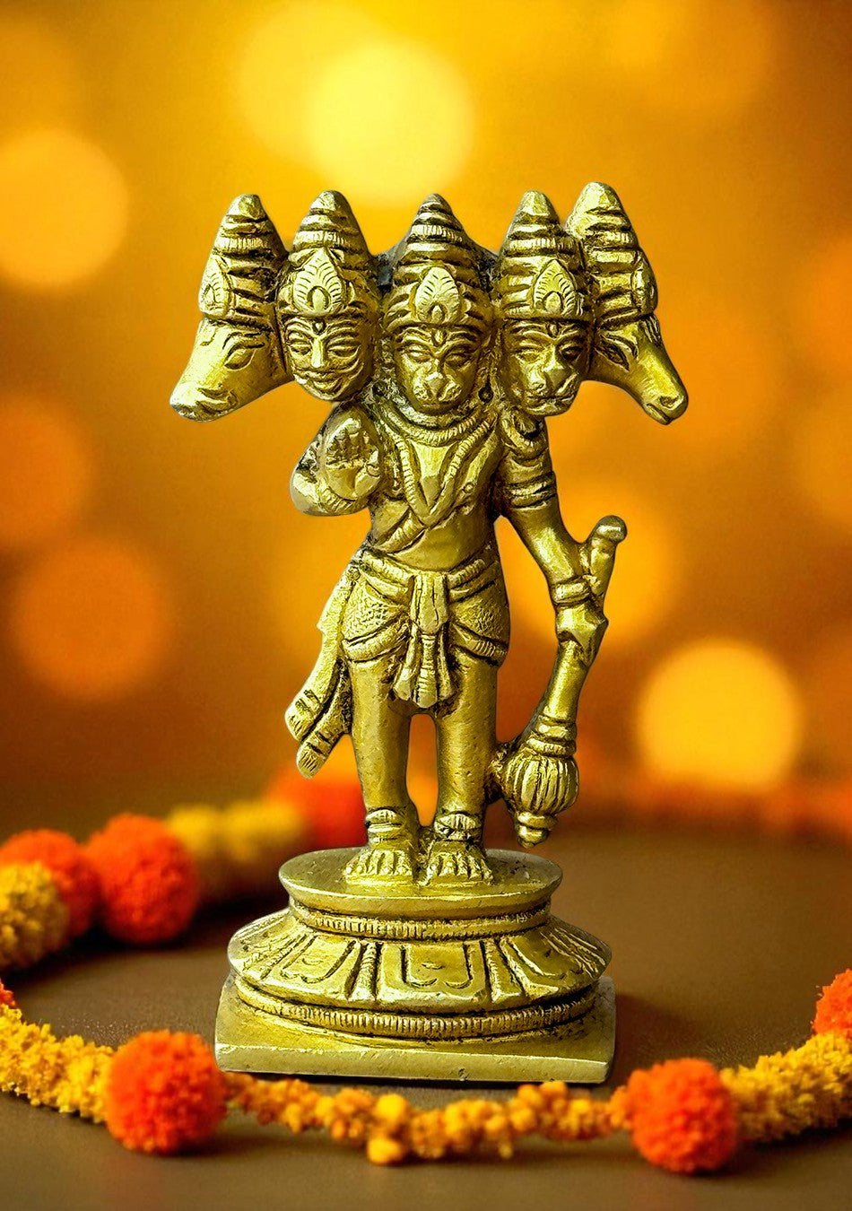 Antique Brass Panchamukhi Hanuman