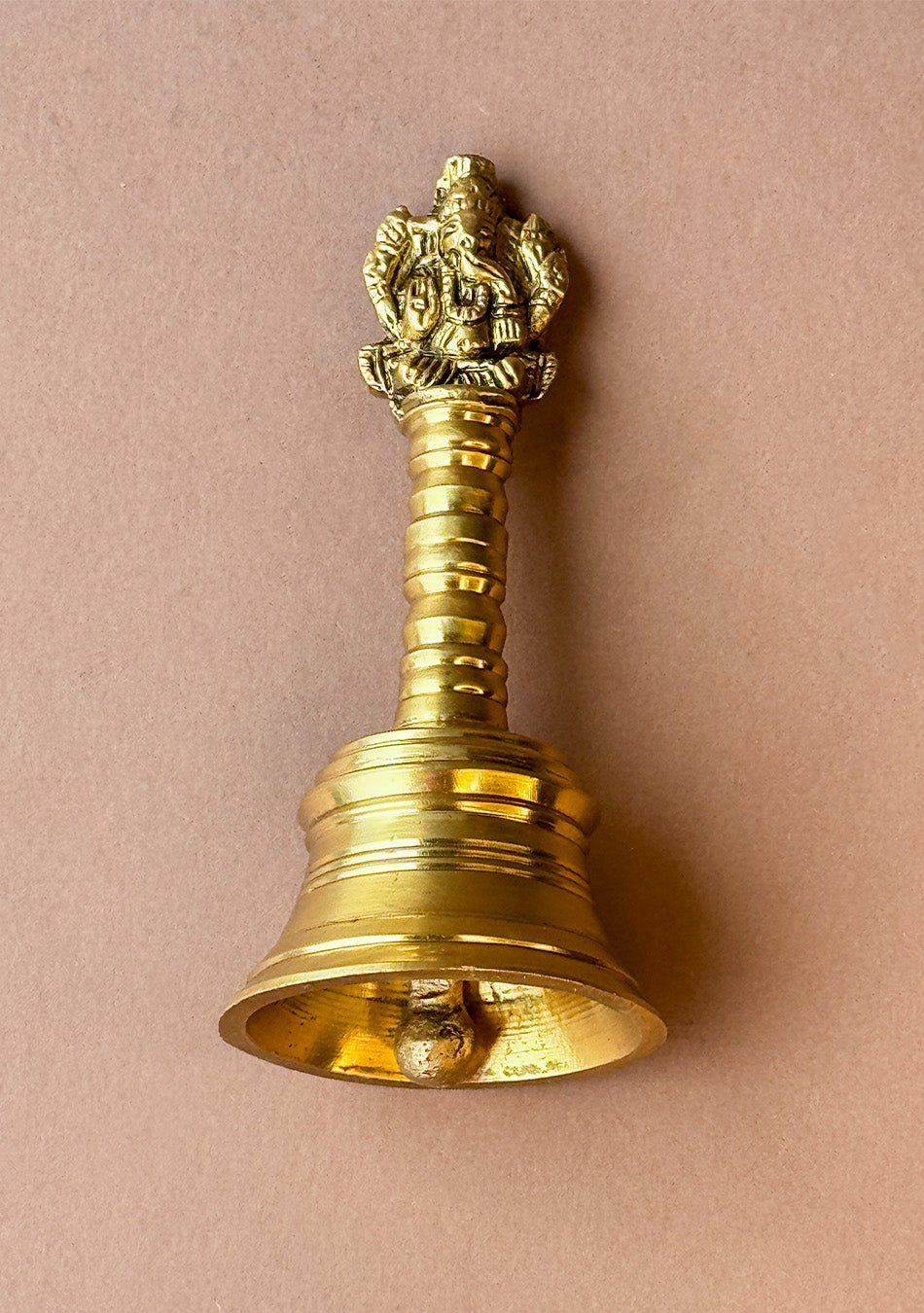 Antique Brass Pooja Bell with Ganesha Motif