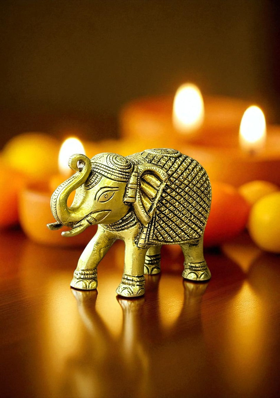 Antique Brass Maharaja Elephant