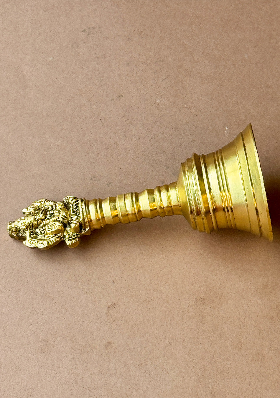 Antique Brass Pooja Bell with Ganesha Motif