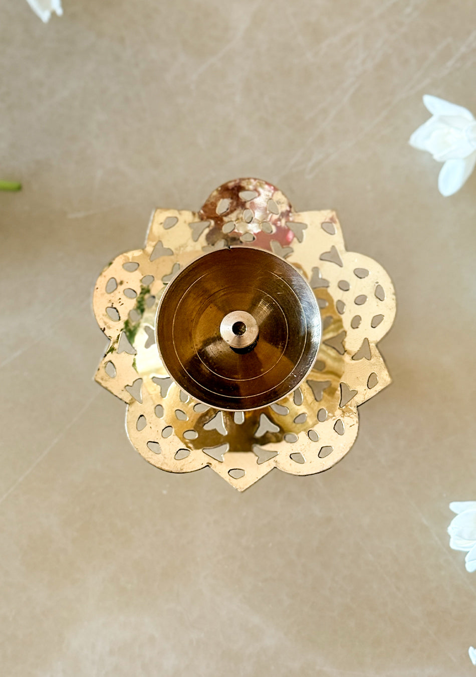 Brass lotus Diya