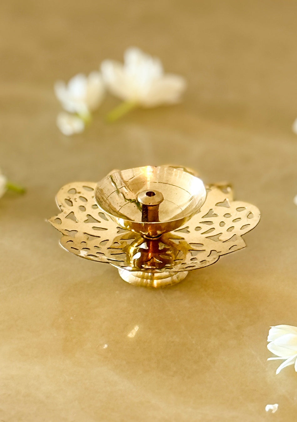 Brass lotus Diya