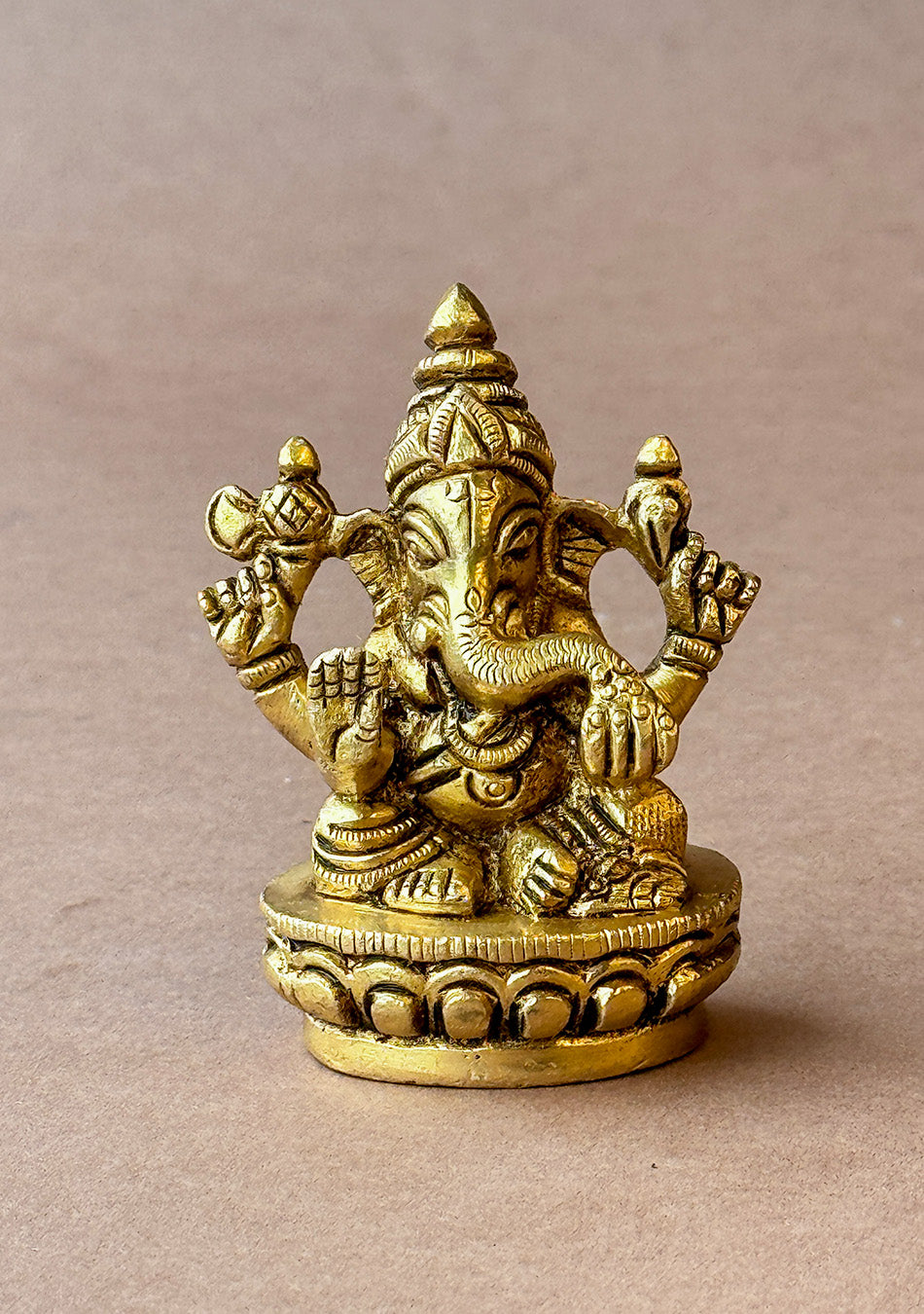 Antique Brass Laxmi Ganesh Murti Set