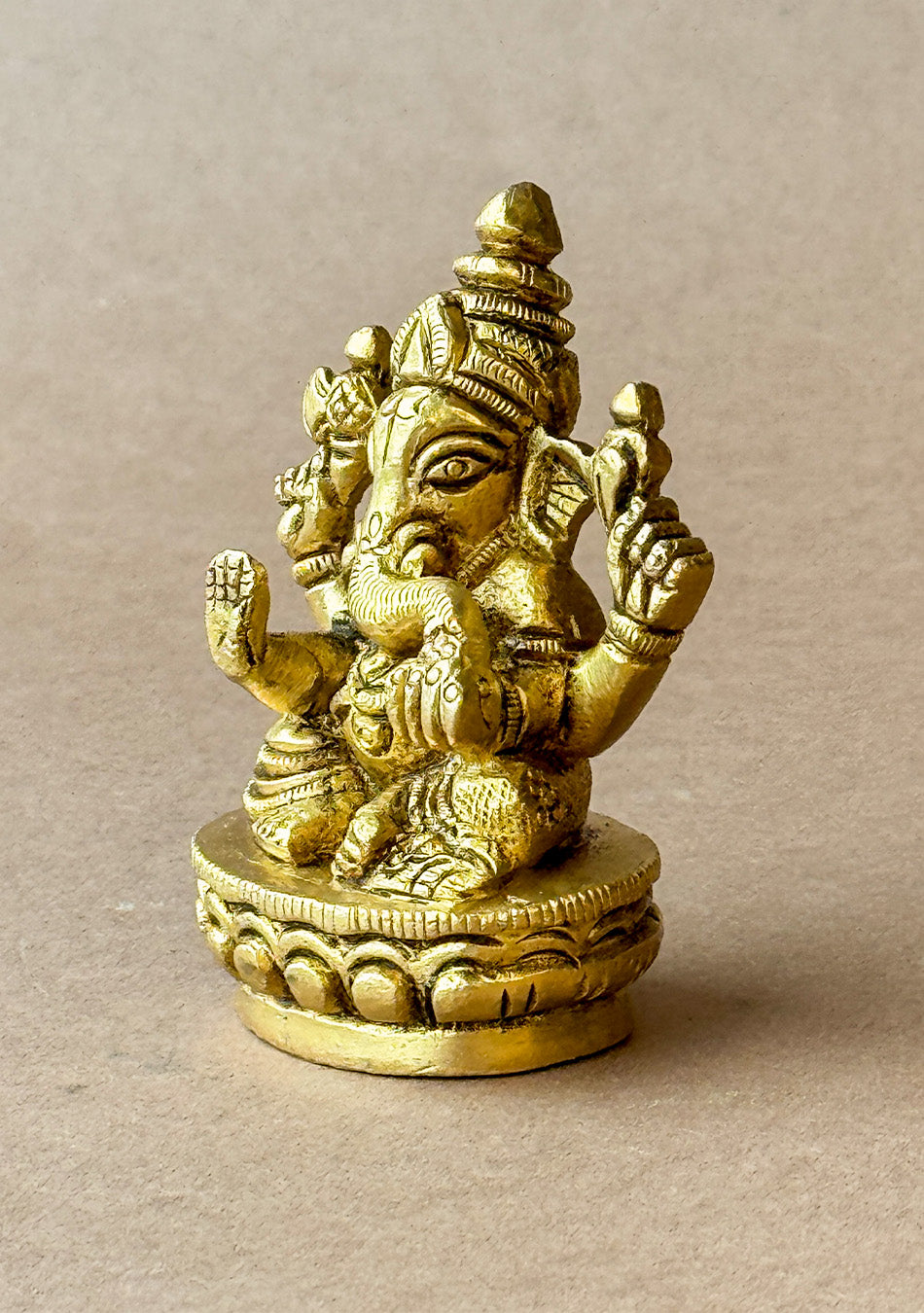 Antique Brass Laxmi Ganesh Murti Set