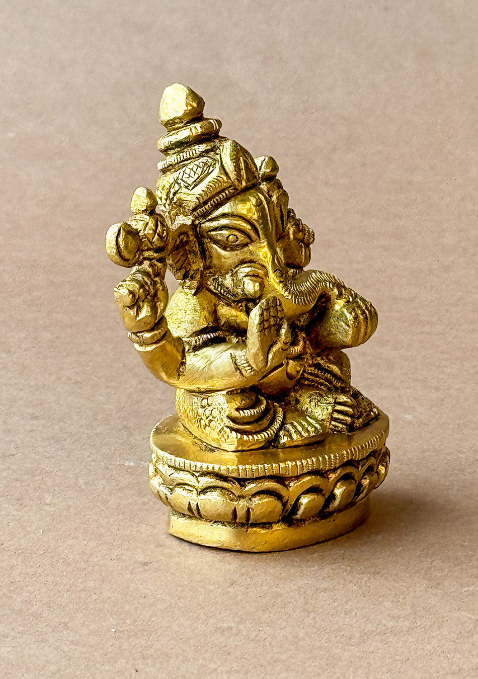 Antique Brass Laxmi Ganesh Murti Set