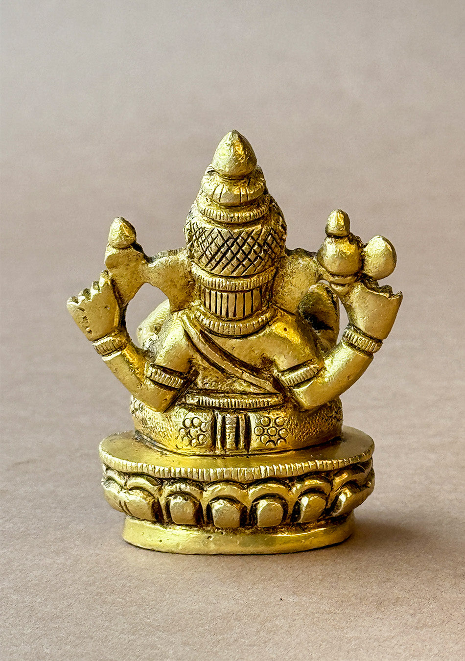 Antique Brass Laxmi Ganesh Murti Set