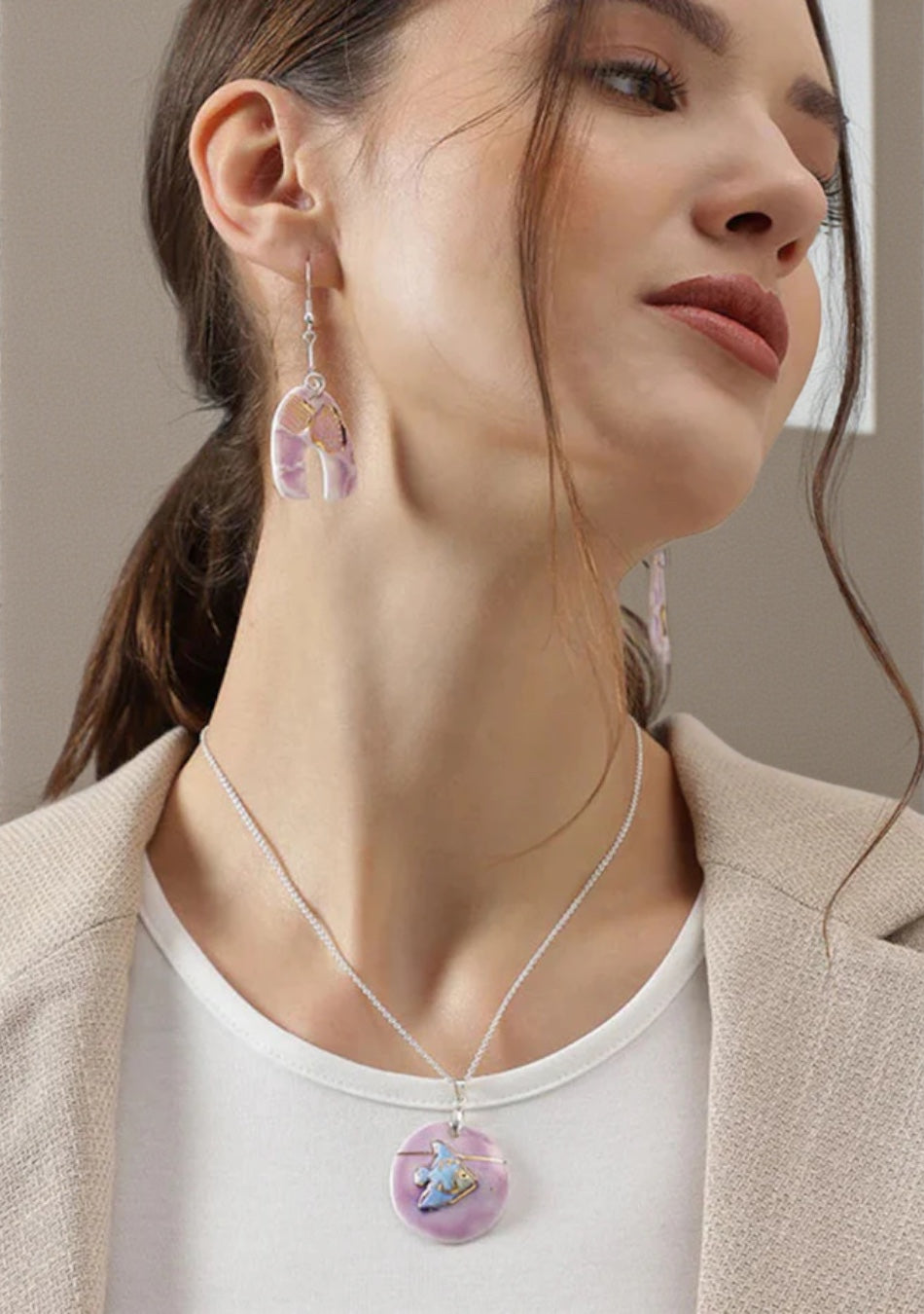 Beachy Earrings and Necklace Set