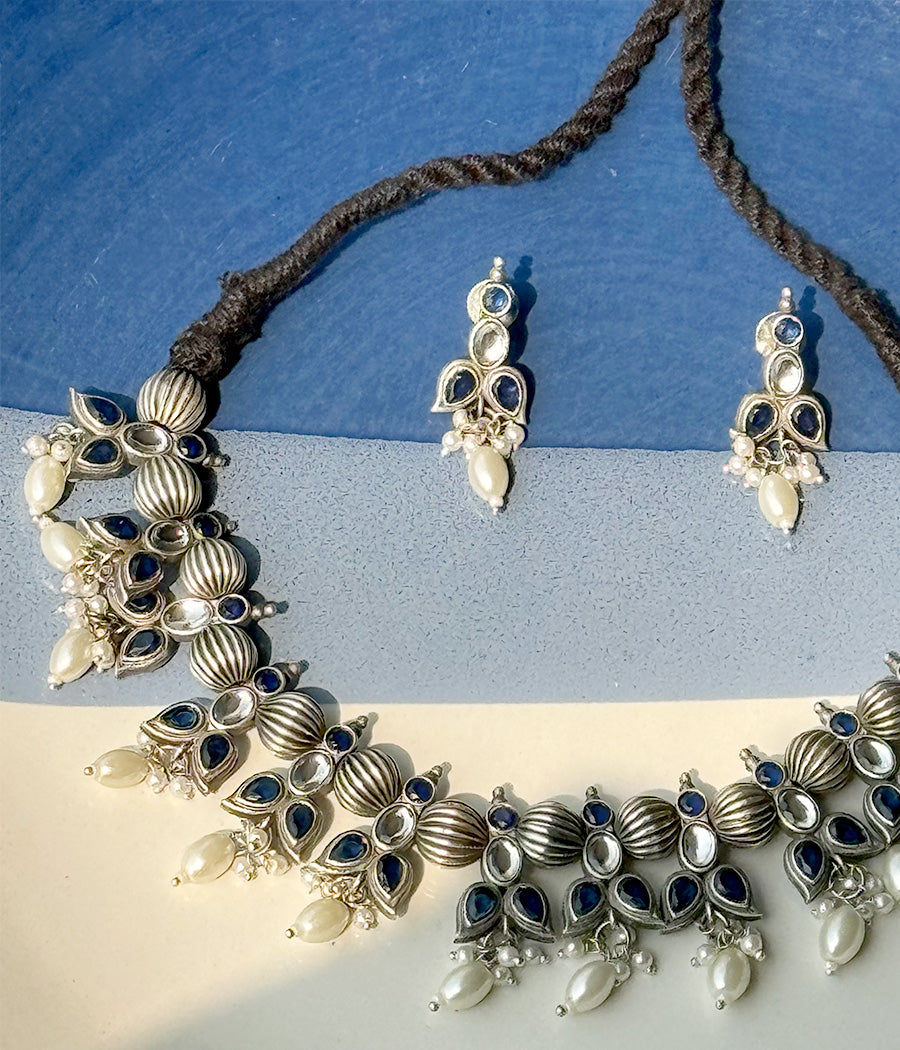 Azure Pearl Harmony Pendant Set
