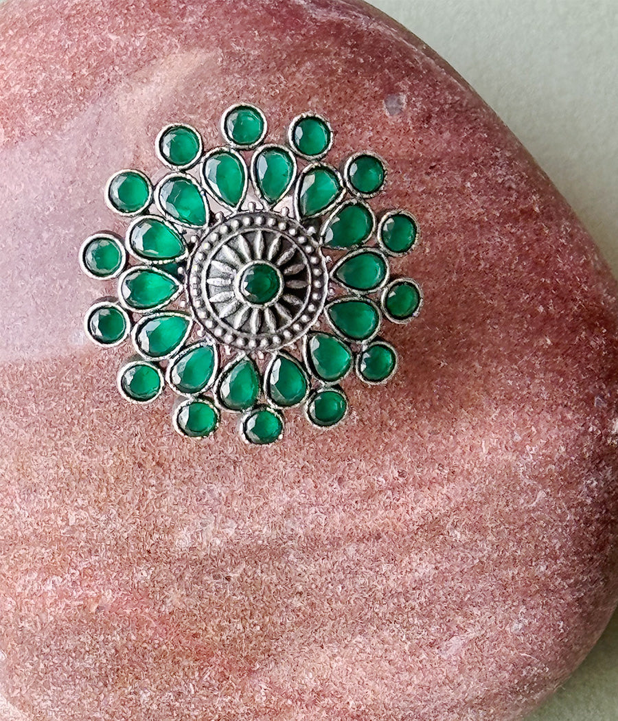 Enchanting Emerald Cocktail Ring