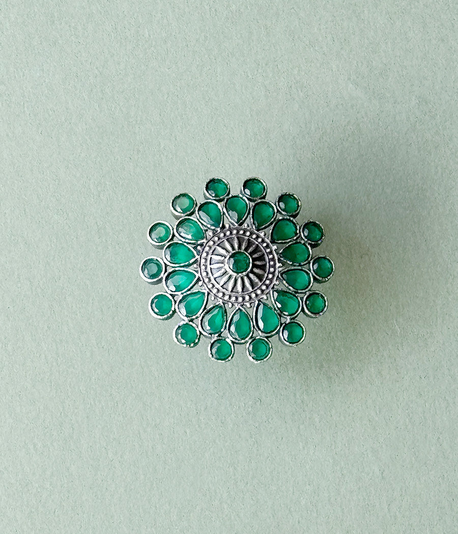 Enchanting Emerald Cocktail Ring