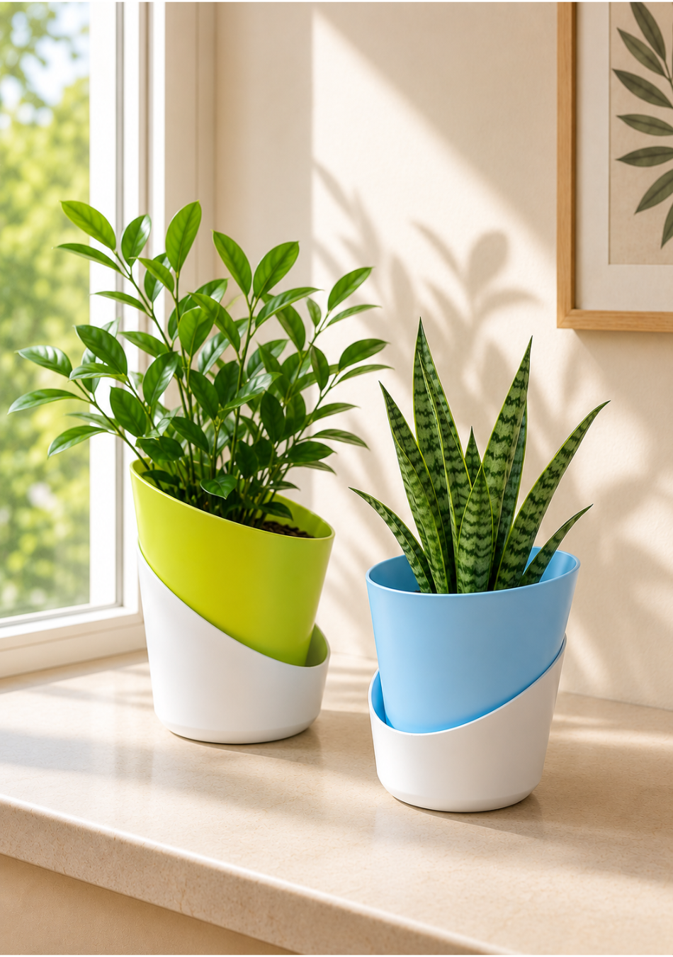 Set of 2 Self Watering Planter